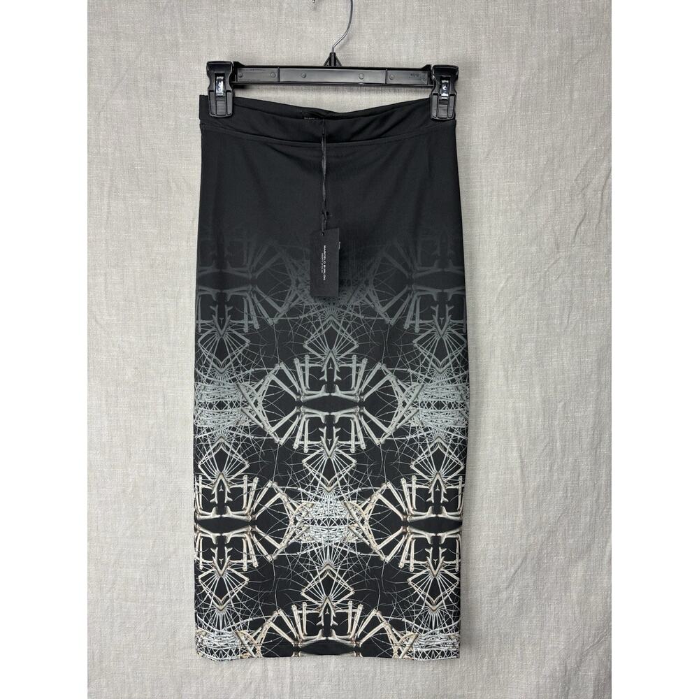Marcelo Burlon County of Milan Black Pencil Skirt NWT Size XS